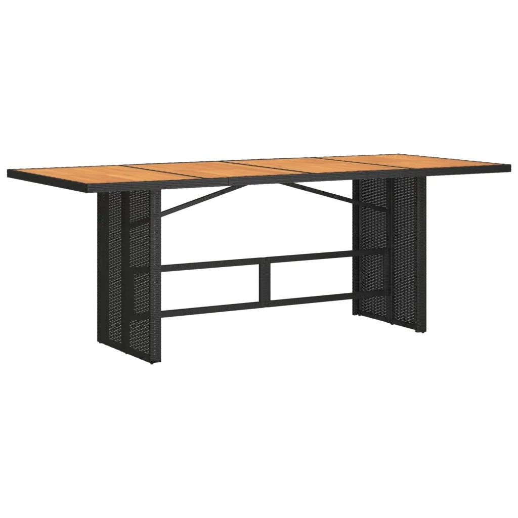 Set da Pranzo da Giardino 7 pz Nero con Cuscini in Polyrattancod mxl 87042