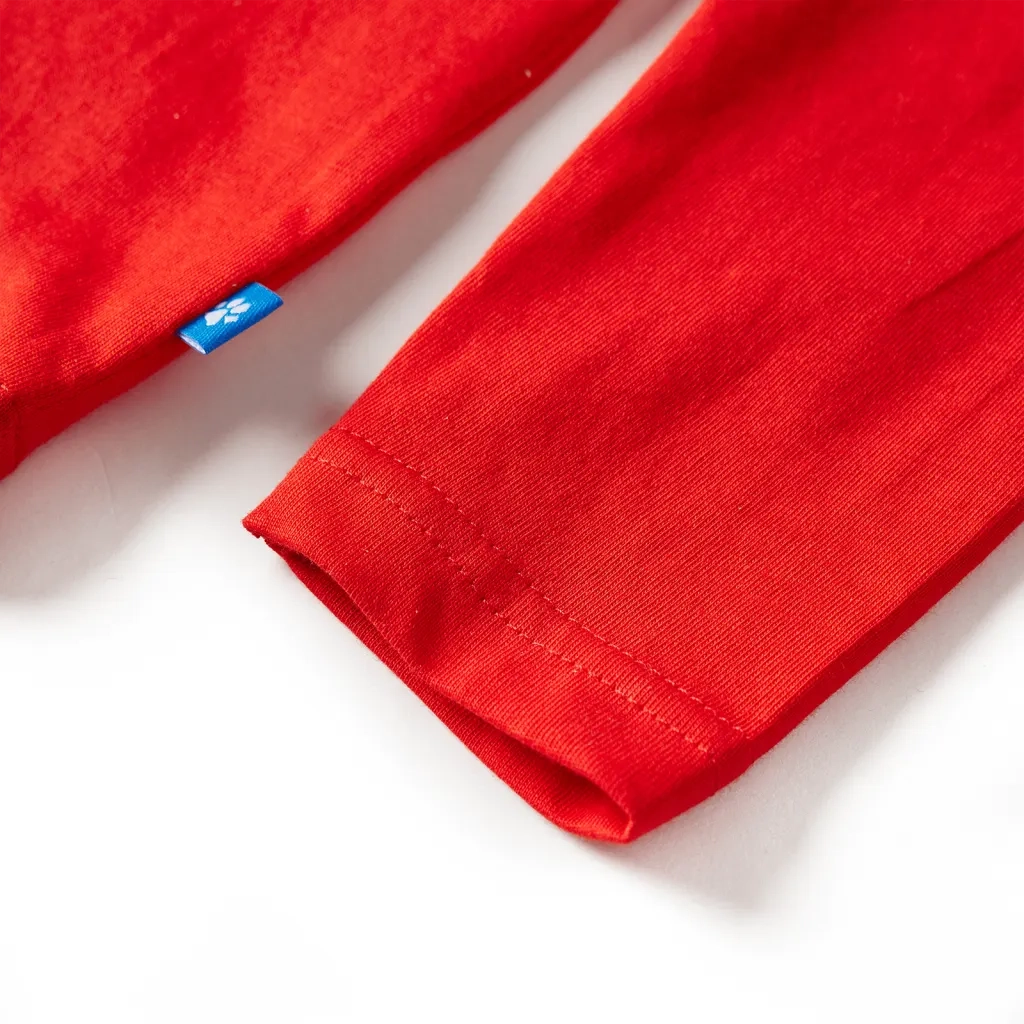 Maglietta da Bambino Maniche Lunghe Rossa 104 13295