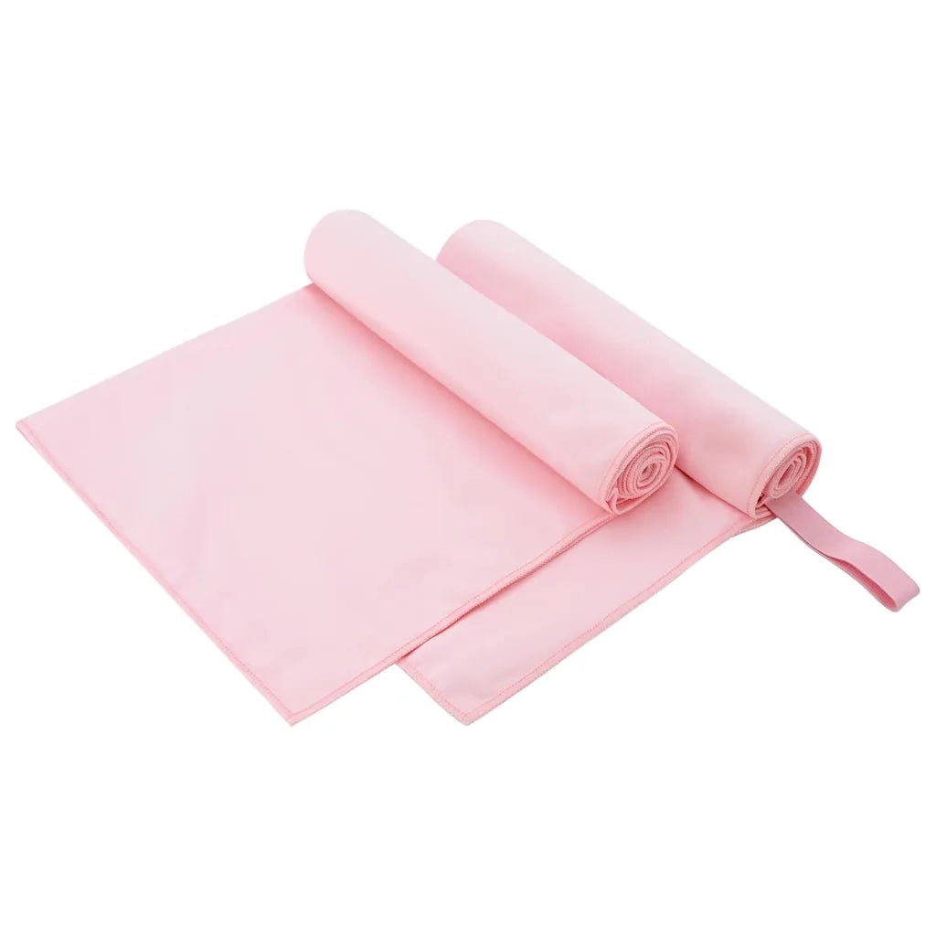 Asciugamani Sportivi 2 pz | Teli per bagno Rosa 100 x 50 cm