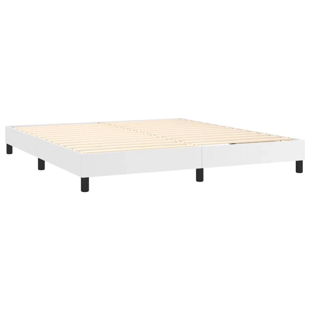 Giroletto a Molle con Materasso Bianco 180x200 cm in Similpelle 3141138