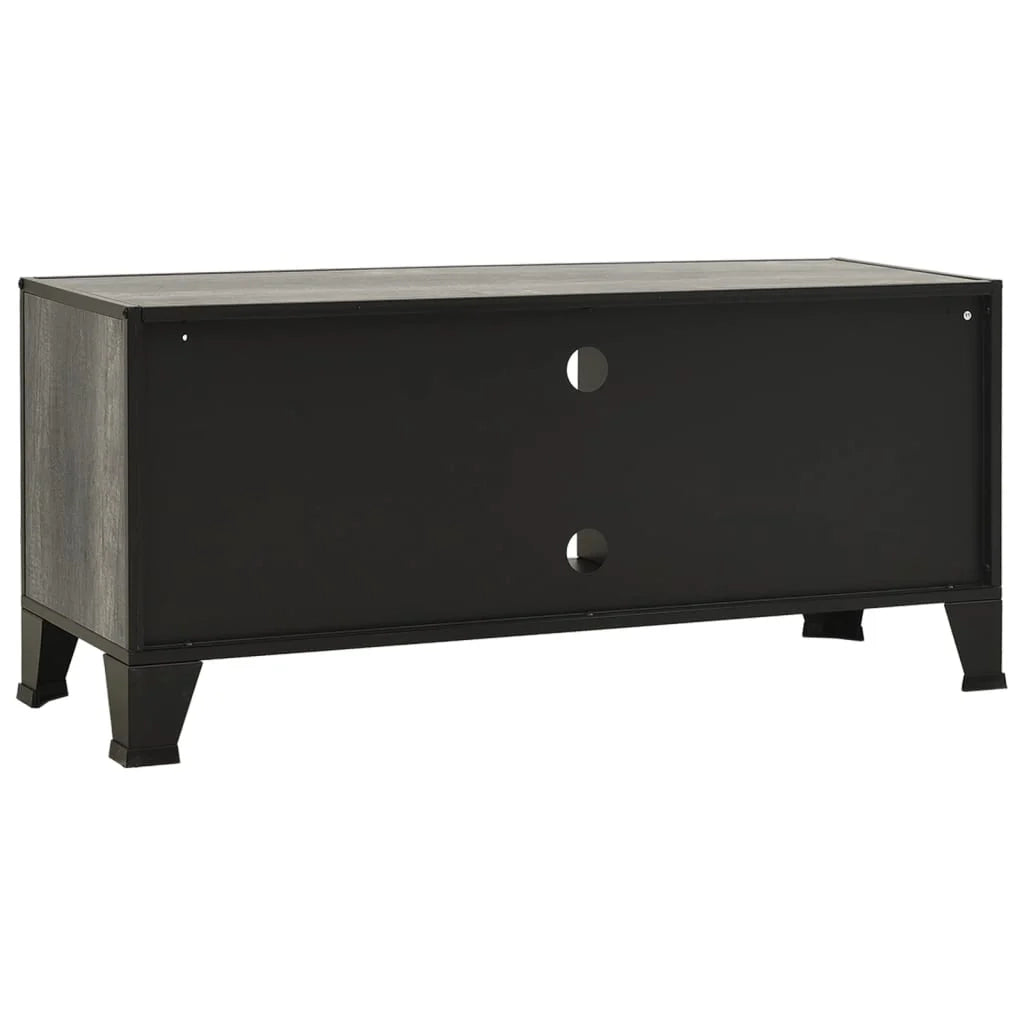 Mobile TV multimediale scaffale TV mobile TV sala da pranzo soggiorno camera da letto 105 x 36 x 47 cm metallo e MDF grigio 02_0025695