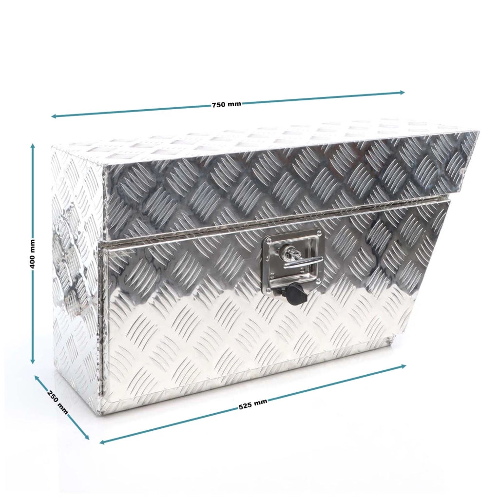 Cassetta porta attrezzi camion lato destro, alluminio 75x25x40cm max 60 l Gavone sottoscocca