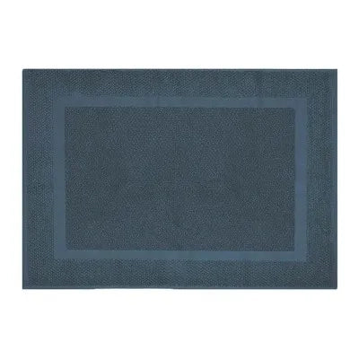 Tappeto bagno scendi doccia 100% cotone turchese cobalto 45x65 cm
