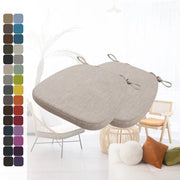 Set di 2 cuscini per sedie - Supporto per ogni tipo di sedia - 40 x 38 x 3 cm - Antiscivolo - Lavabile - Set di 2 pezzi