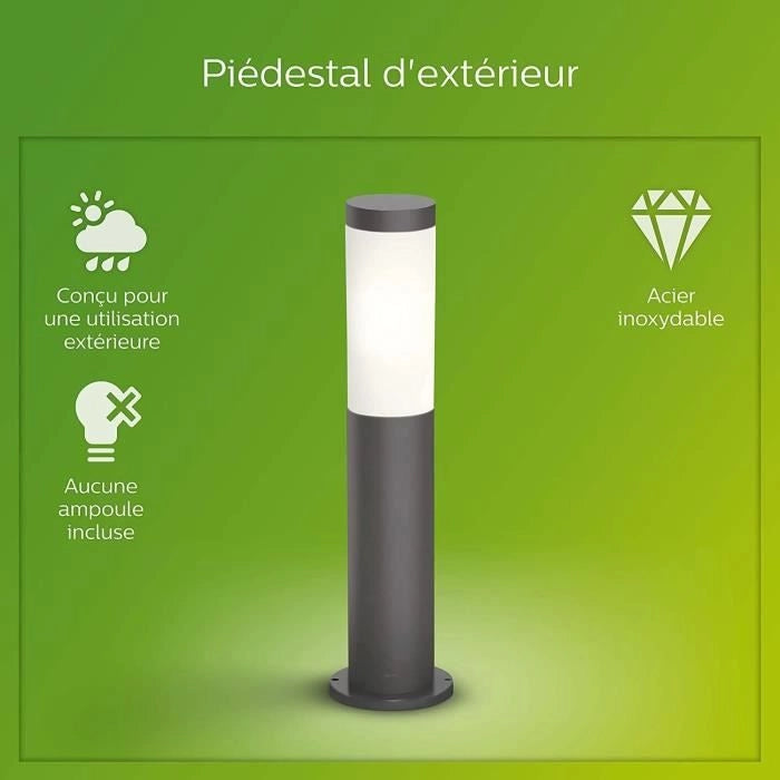 Terminal esterno Philips Utrecht - 1x20W - Antracite