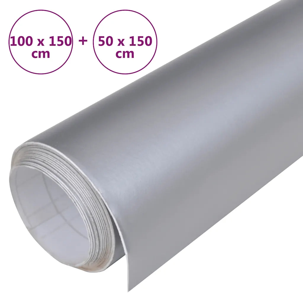 Pellicole per Auto 2 pz Argento Opaco 100x150cm + 50x150cm CFW5588955