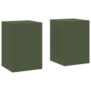 Supporto per piante | Sostegno per piante 2 pz Oliver verde 24 x 24 x 35 cm Acciaio