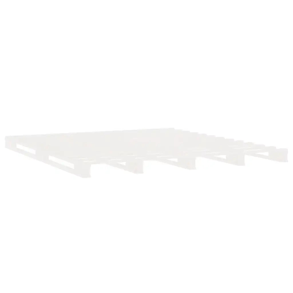 Letto senza Materasso-Struttura Letto Bianco 140x190 cm Legno Massello di Pino 666873