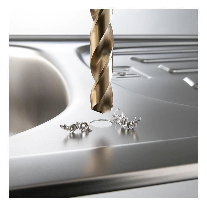 KWB 248640 COBALT HSS CO Punta Elicoidale per Trapano 4 mm DIN 338 HSS-E 5% Cobalto 135° colore Bronzo