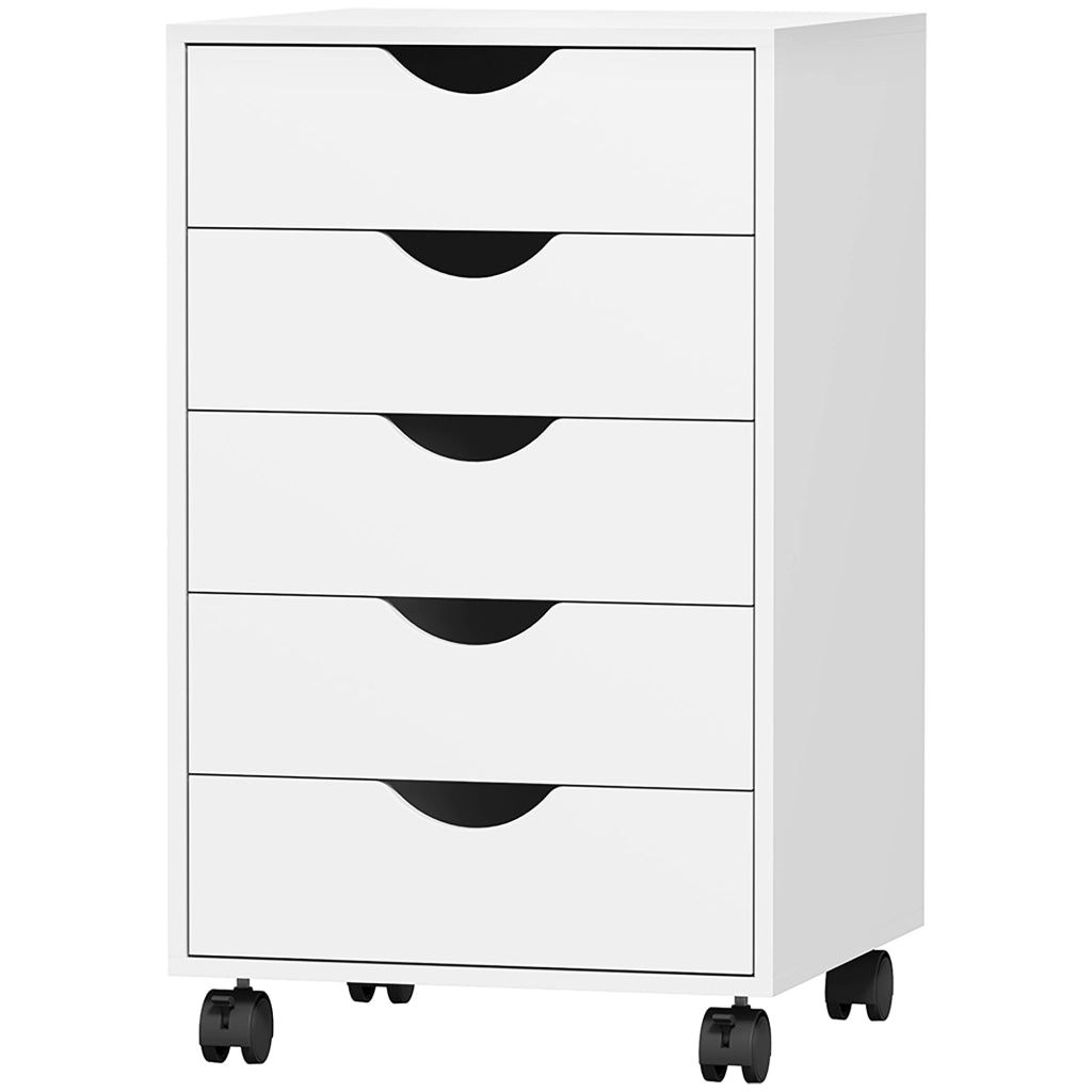 Scrivania con cassetti ¨C Zephmum ¨C Legno, Bianco, 40x40x67 cm