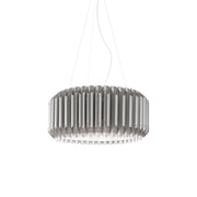 Sospensione Moderna Louise Polilux ® Argento E Metallo Cromo 1 Luce E27 D60Cm