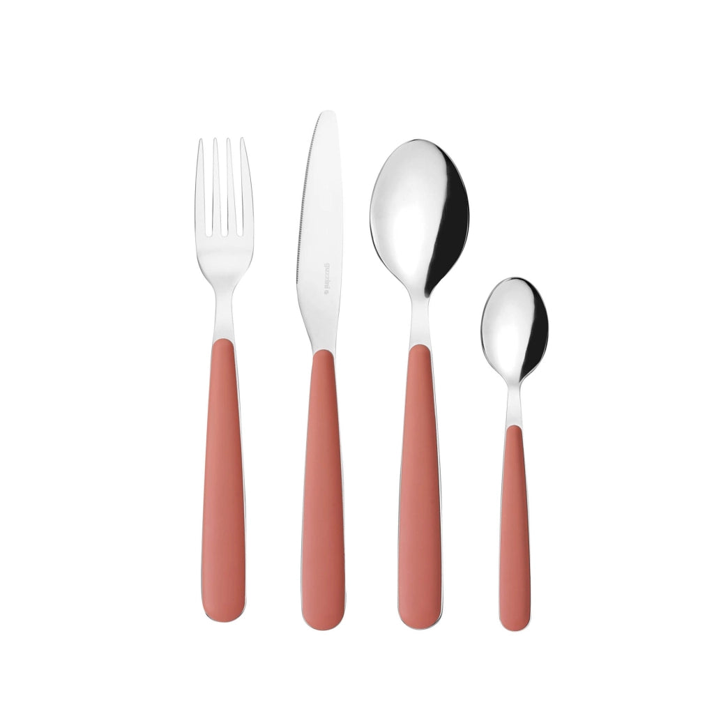 Cucchiaino da tavola in acciaio inox terracotta