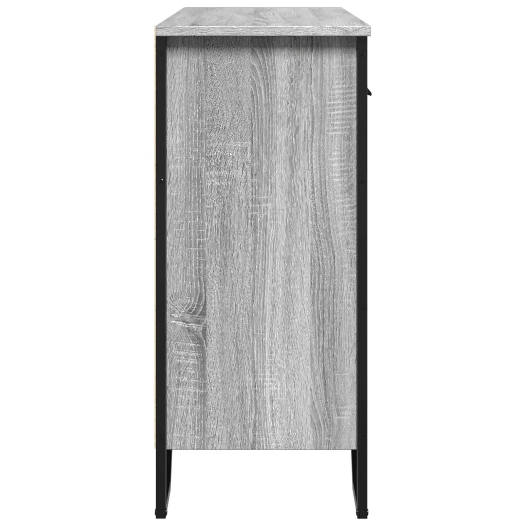 Credenza Grigio Sonoma 97x32,5x74,5 cm in Legno Multistrato