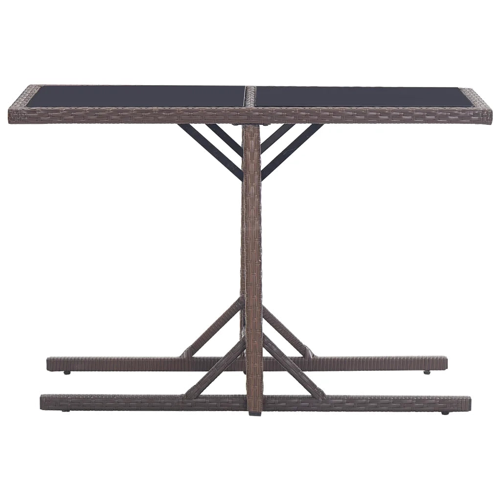 Set Mobili da Pranzo per Giardino 3 pz Marrone cod mxl 35770