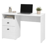 Frutal, Scrivania 2 Cassetti, 127x51x77h cm Bianco Opaco