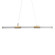 Lampadario in vetro e acciaio oro cm. Ø.3,2 L.92