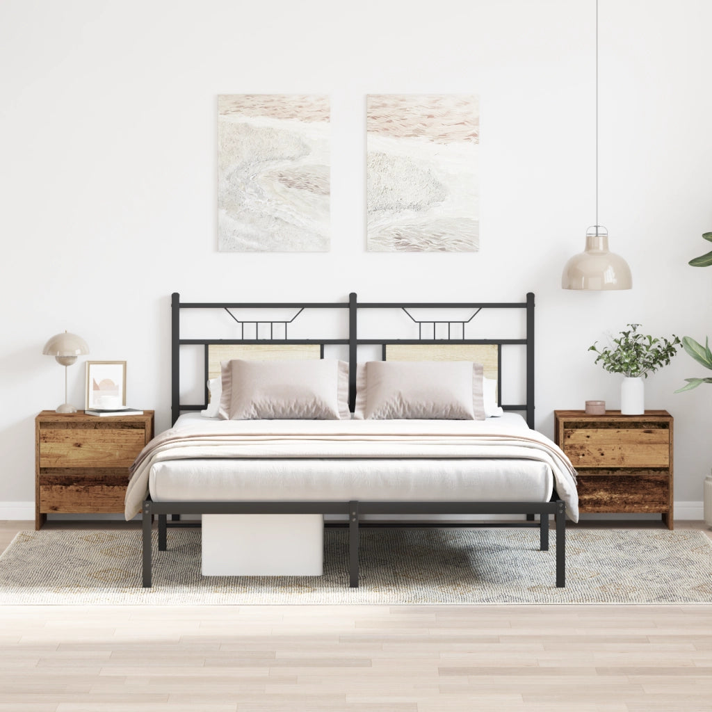 Comodino 2 pcs Legno Vecchio 45x34x44,5 cm Legno Ingegnerizzato