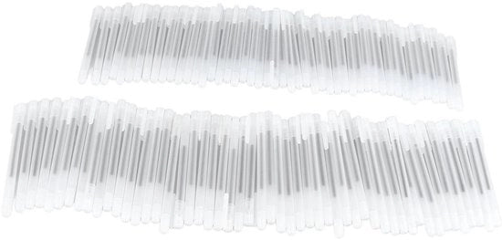 Set di Pennarelli a Gelo con 100 Unità - Secchi - Punta 0,5 mm - Inchiostro Nero - Cassetta Translucida - Scrittura Comoda - Pennarelli da Scrivere