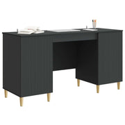 Scrivania | Tavolo da Ufficio Nero 142,5 x 50 x 75 cm Legno ingegnerizzato