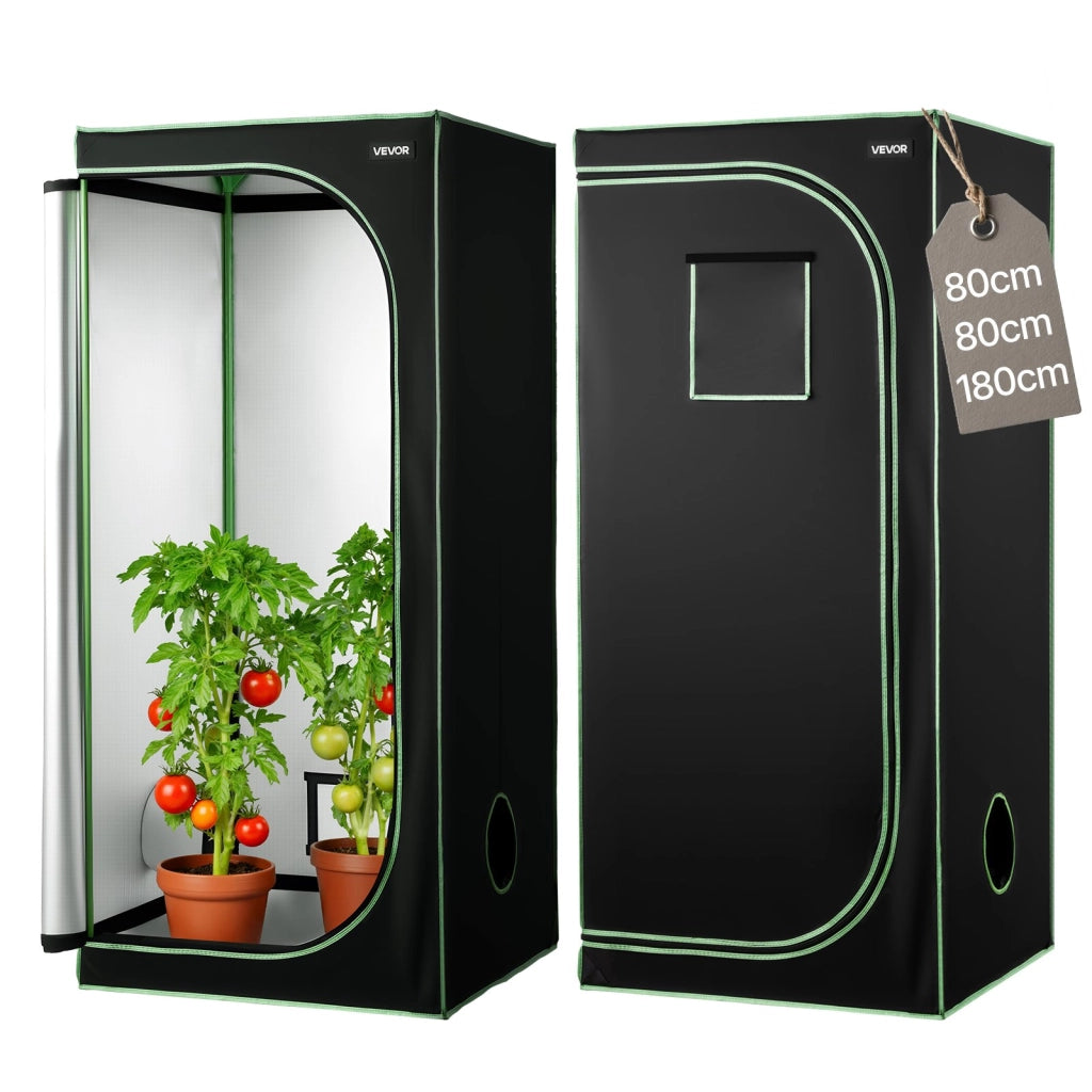 Tenda da Coltivazione Indoor 80x80x180 cm Tessuto Mylar 600D Riflettente HX8080180