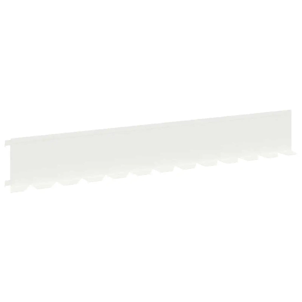Bordura per Prato 30 pcs 102 x 15 x 4 cm Acciaio Bianco 8008768