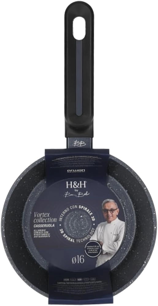 Casseruola 1 Manico H&H ATD Vortex Barbieri 16 cm per Induzione