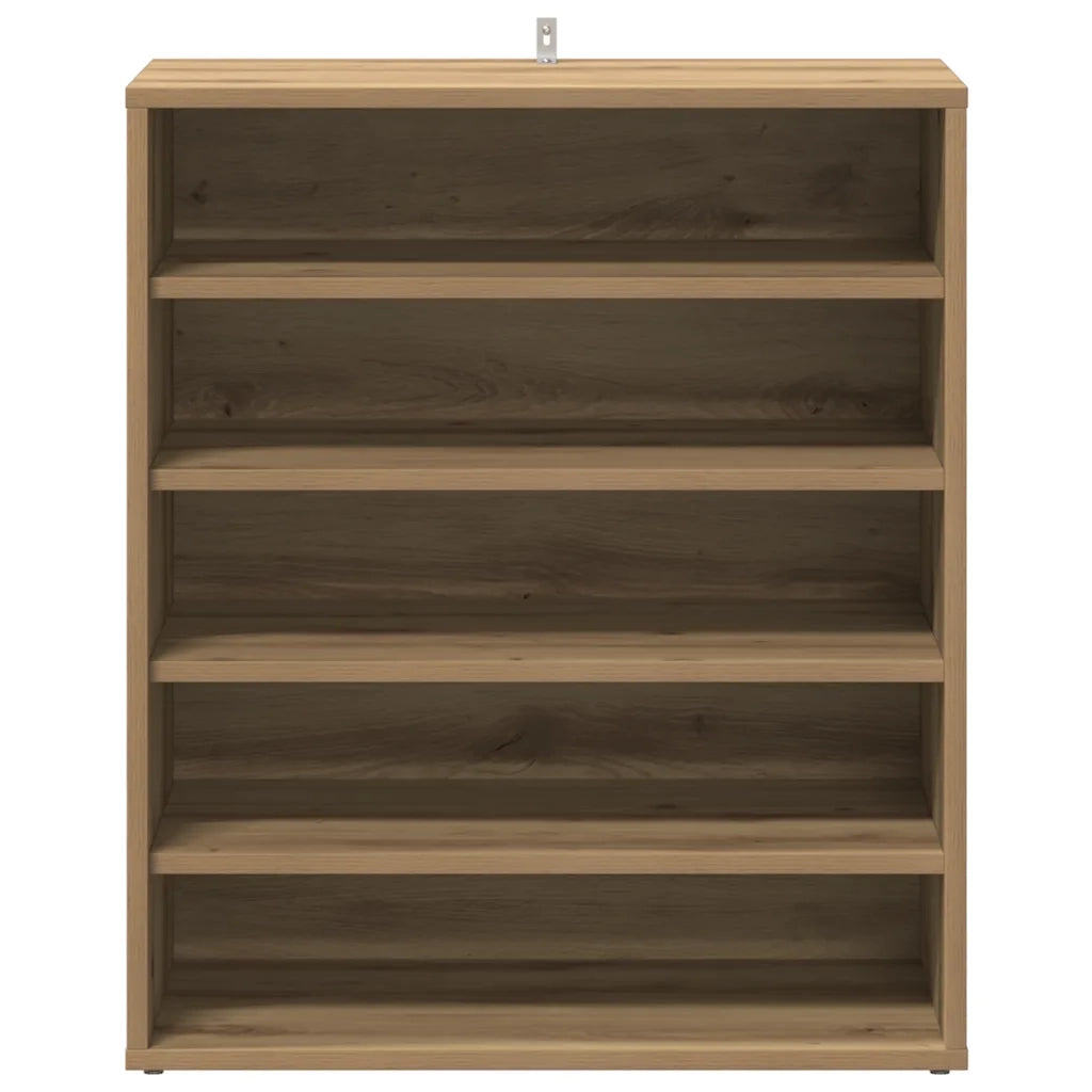 Scarpiera 60 x 35 x 70 cm ampio spazio contenitivo facile da pulire stile rovere artigianale legno composito 02_0050912