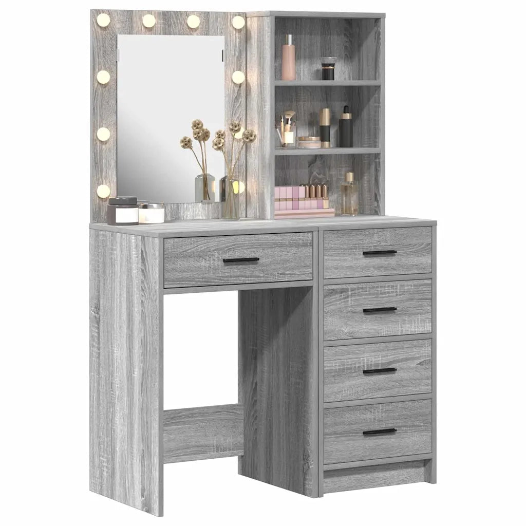 Tavolo da Trucco con cassetto 2 pcs Grigio 50 x 41 x 135 cm