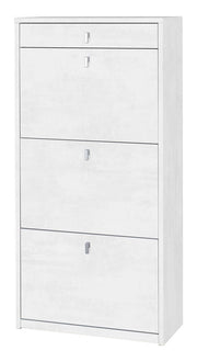KIT SCARPIERA 3 ANTE 1 CASSETTO H127 L63 P29 Cm FINITURA BIANCO OSSIDO SARMOG Sk567k