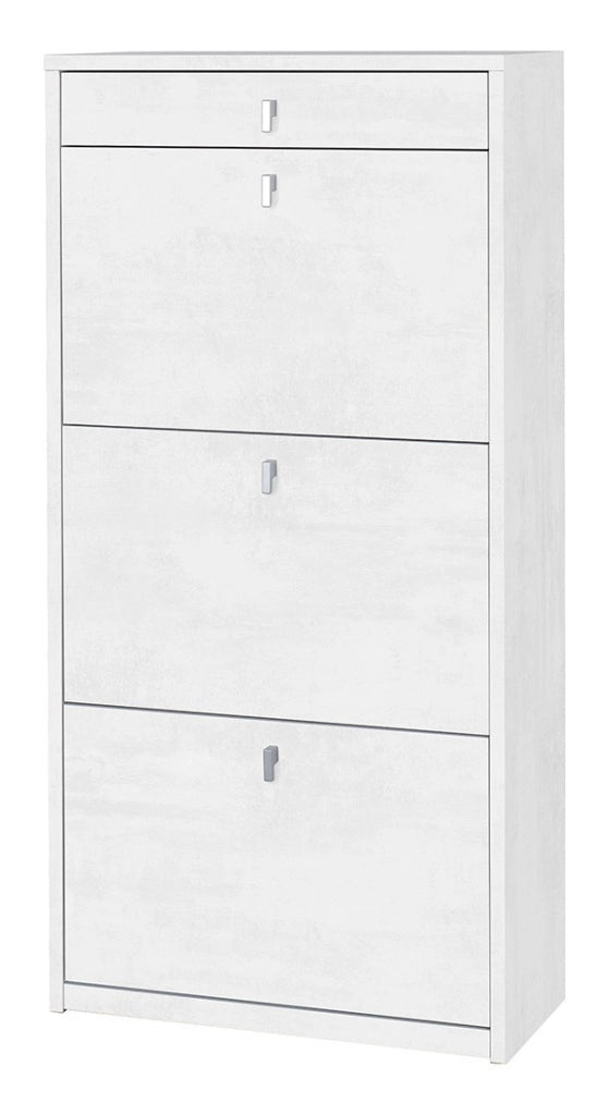 KIT SCARPIERA 3 ANTE 1 CASSETTO H127 L63 P29 Cm FINITURA BIANCO OSSIDO SARMOG Sk567k