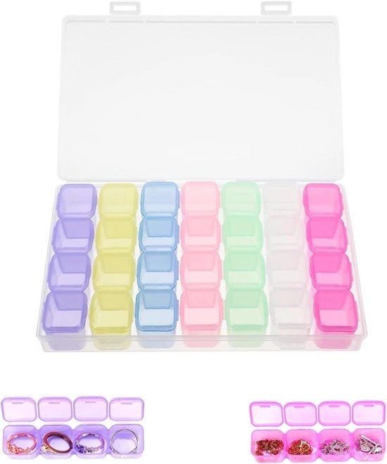 Cassetta di Ordinamento per Punti di Diamante - Scatola di Stoccaggio in Plastica Adattabile