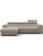 Divano angolare sinistro convertibile Beige design elegante 285x99x181cm FILTRO