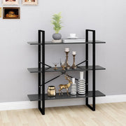 Libreria Grigia 100x30x105 cm in Legno Multistrato 806549