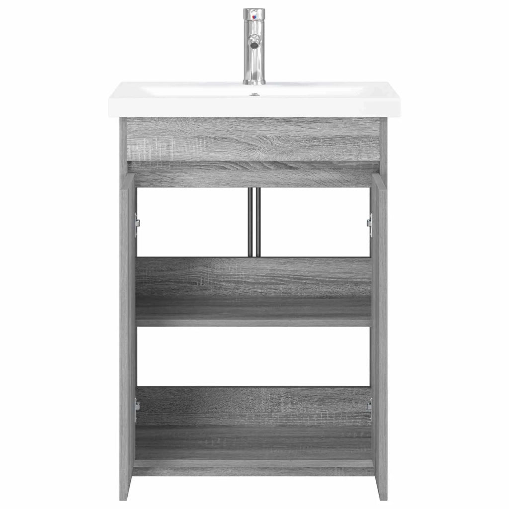 Set di mobili per il bagno Sonoma grigio 61 x 40 x 84,5 cm 3404279