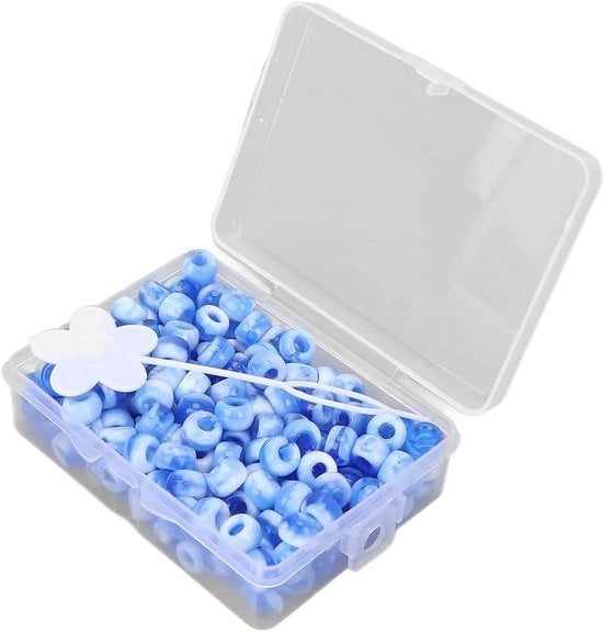 Accessori per capelli 200 pezzi - perle colorate - creare gioielli DIY - disegno di tessuto unico - accessori per capelli - adatto per feste