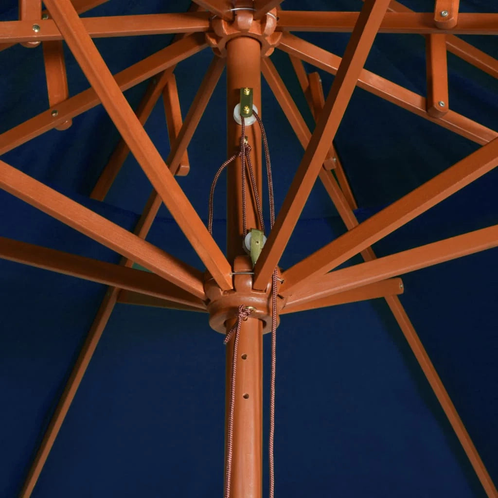 Ombrellone doppio da esterno con palo in legno 270 cm blu 02_0008441