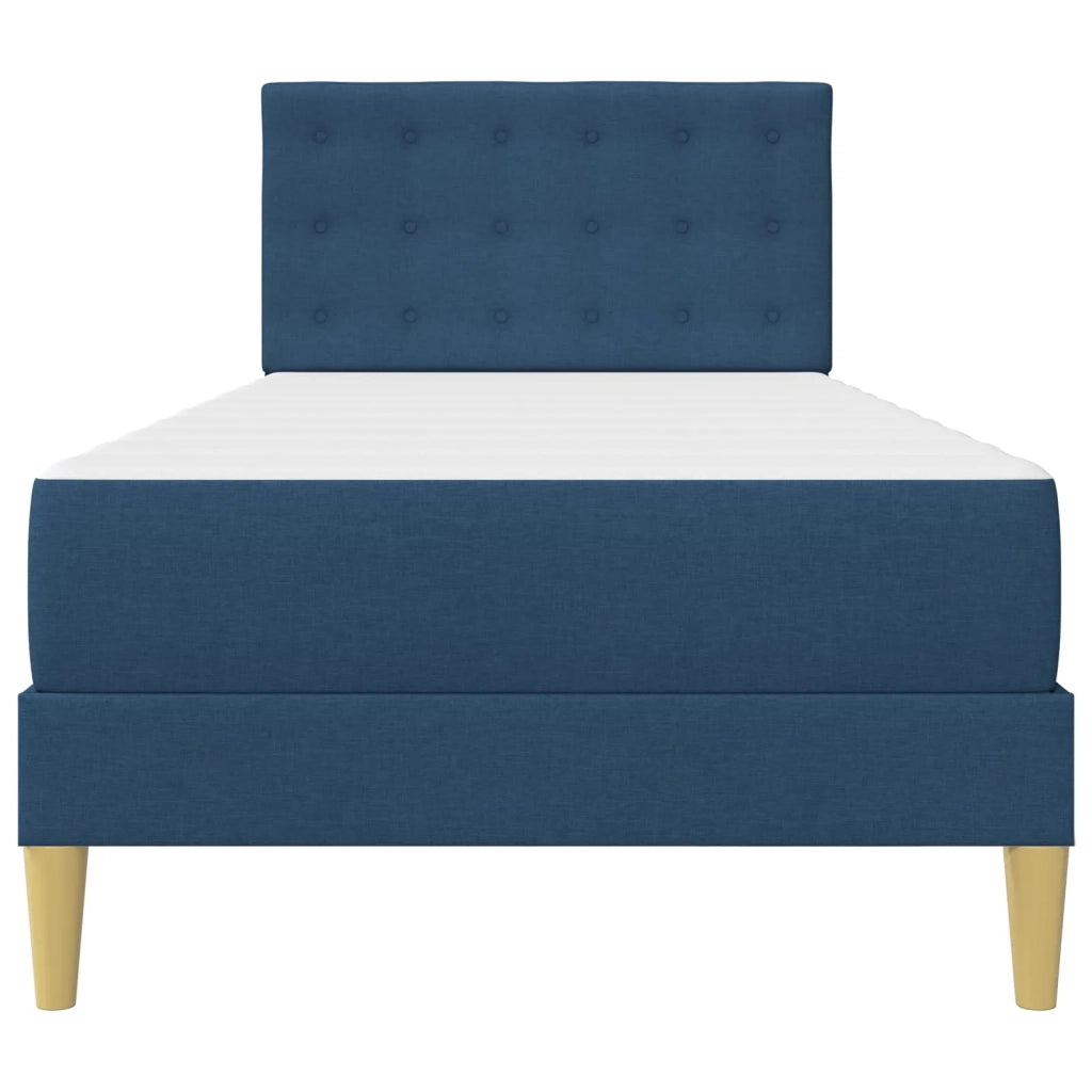 Struttura letto con materasso Blu 80 x 200 cm Tessuto