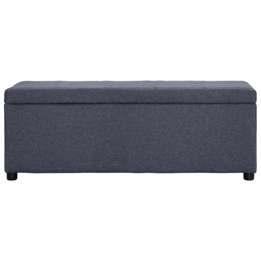 Panca con vano contenitore 116 cm poliestere grigio scuro 02_0010965