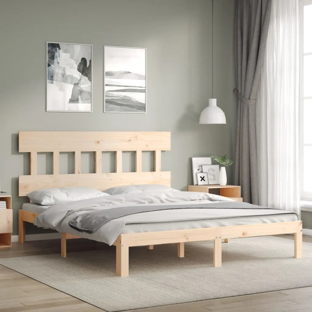 Giroletto con Testiera King Size in Legno Massellocod mxl 105089