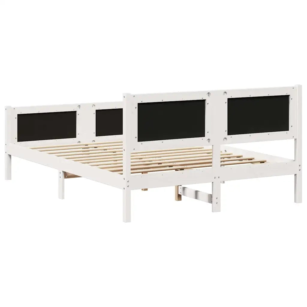 Struttura del Letto Bianco e grigio chiaro 135 x 190 cm 878483