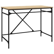 Scrivania-Scrivanie per ufficio e studio-Scrittoio Rovere Sonoma 100x50x75 cm Legno Multistrato e Ferro