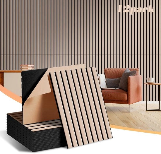 Pannelli acustici per parete, 12 pezzi, 39,9 x 30,0 x 1,0 cm, pannelli acustici adesivi, trattamento acustico per ufficio domestico
