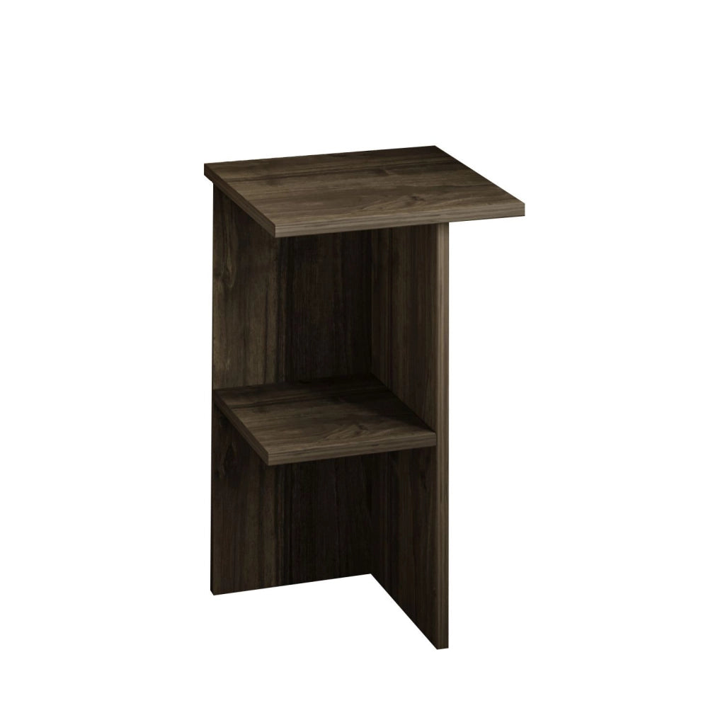 Comodino in legno "Leray" - 36 x 36 x 60 cm - Marrone