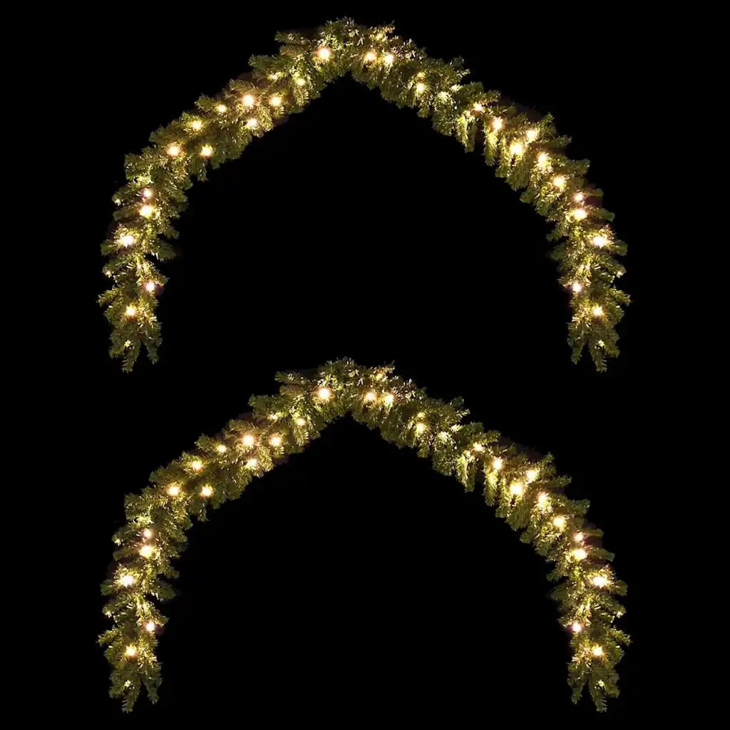 Ghirlanda di Natale con 600 LED 2 pz Verde PVC CFW9256254