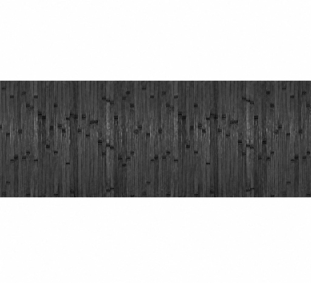 Tappeto Passatoia In Vero Bamboo Tappeto Cucina Ingresso In Legno Antiscivolo Aderente Lavabile E Antimacchia Tagliabile  Piombo - 50x400 cm