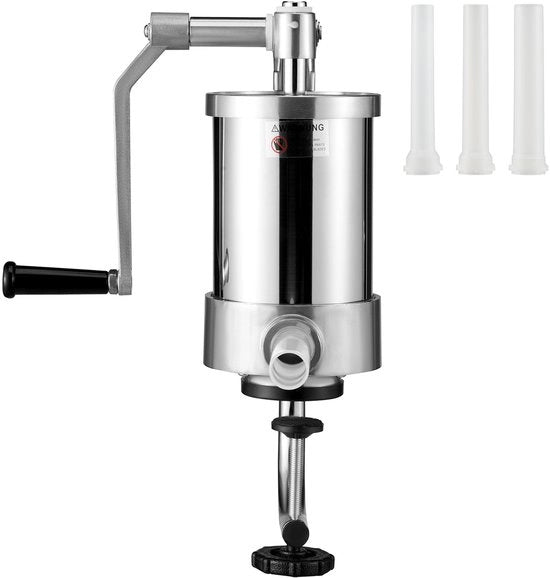 Macchina per Pulire, Capacità 2,5 Lb/1,5 Litro, Verticale in Acciaio Inox 304. con 3 Tubi, Manopola, Manigliale, per Uso Privato e Commerciale