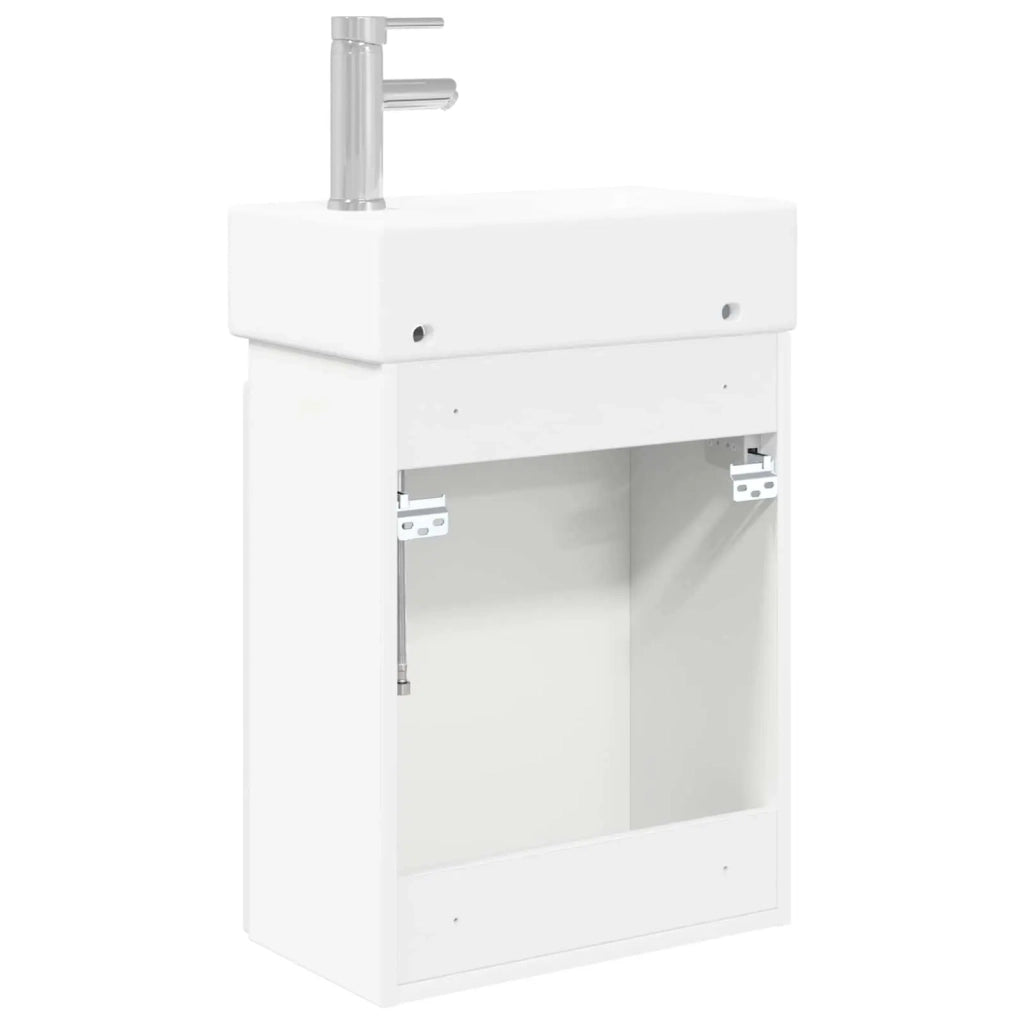 Mobile bagno con rubinetto Bianco 45,5 x 25,5 x 84 cm 889491