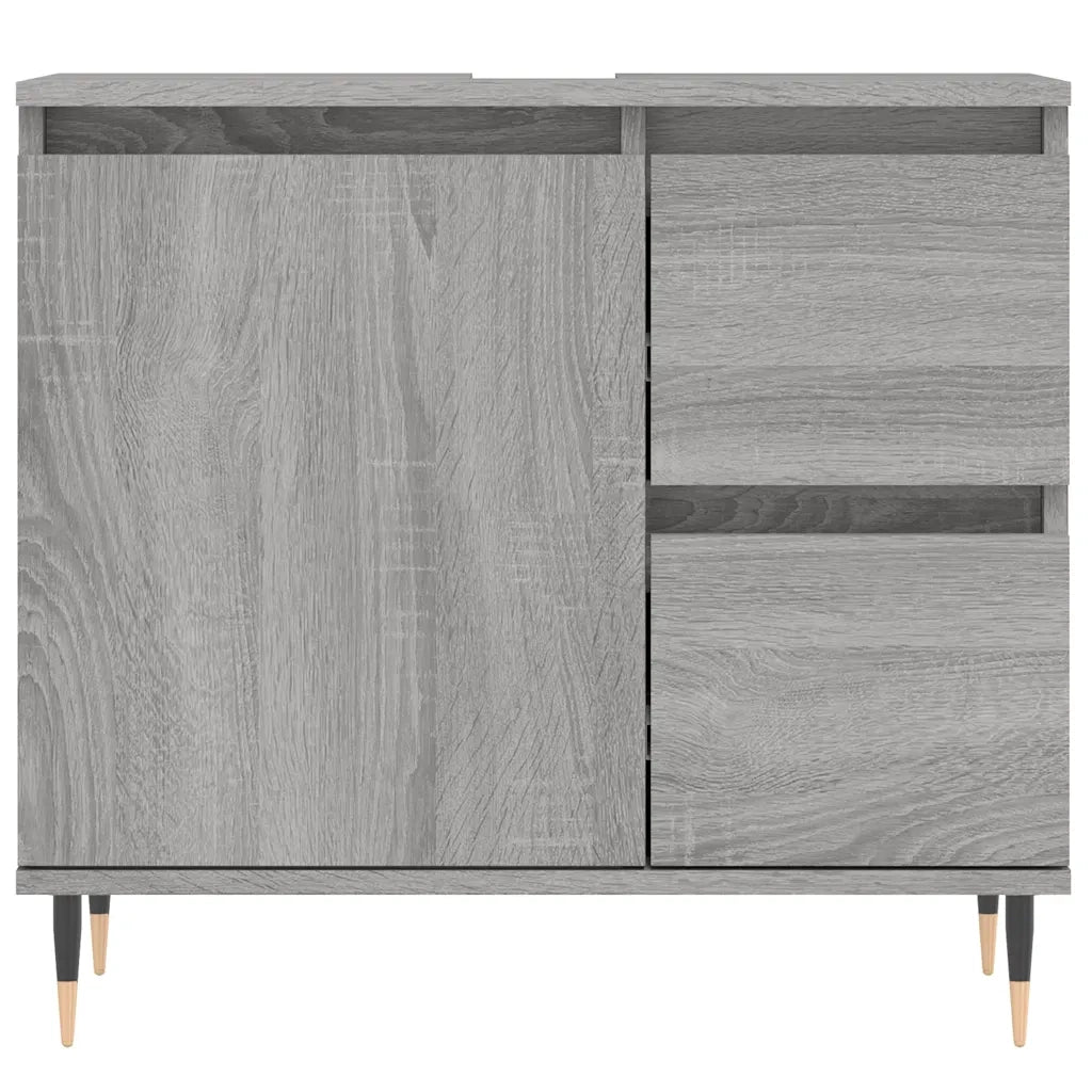 Armadietto Bagno | Armadio da bagno Grigio Sonoma 65x33x60 cm in Legno Multistrato
