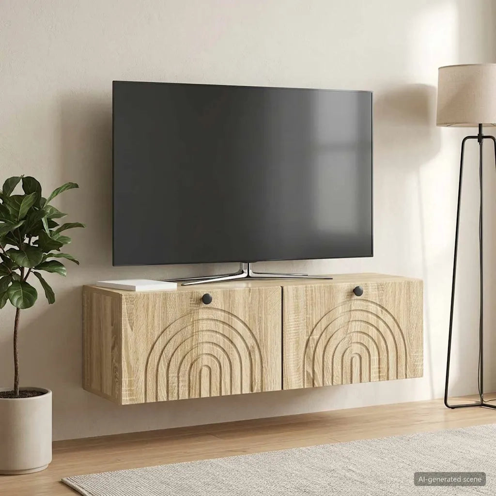 Mobile Porta TV da Muro Rovere Sonoma 98 x 31 x 30 cm 898217