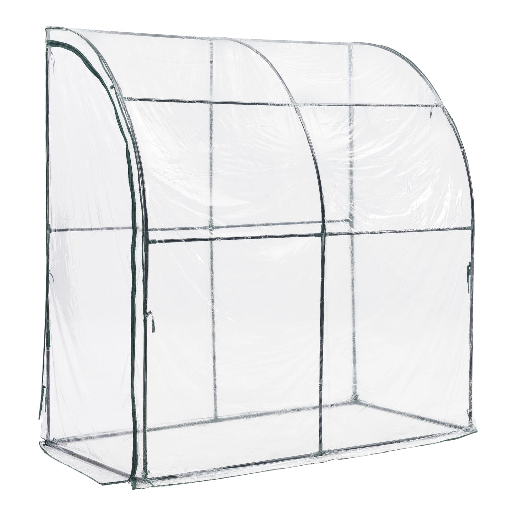 Serra da Giardino Juta Copertura in PVC Trasparente 200x100x215 cm [en.casa]